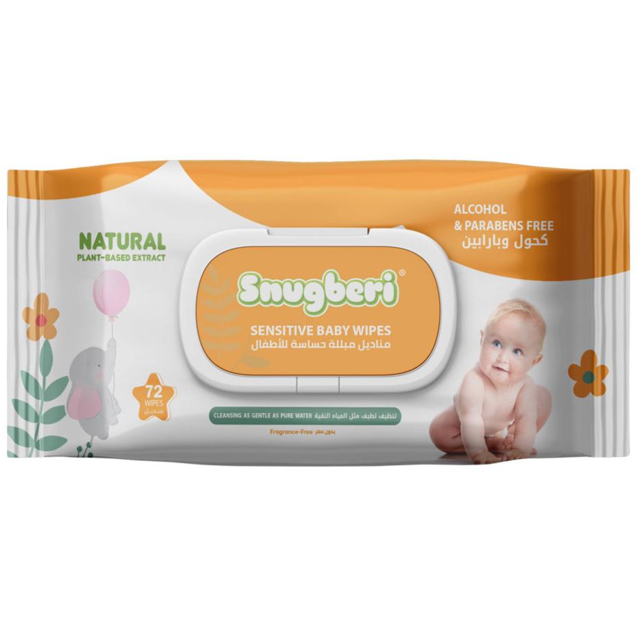 Snugberi Sensitive Baby Wipes 72's