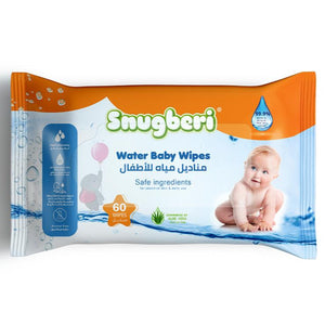 Snugberi Water Baby Wipes 60's